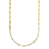3.01CT 14K Y/G DIAMOND BAGUETTE BEZEL TENNIS NECKLACE