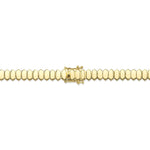 3.01CT 14K Y/G DIAMOND BAGUETTE BEZEL TENNIS NECKLACE