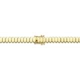 3.01CT 14K Y/G DIAMOND BAGUETTE BEZEL TENNIS NECKLACE