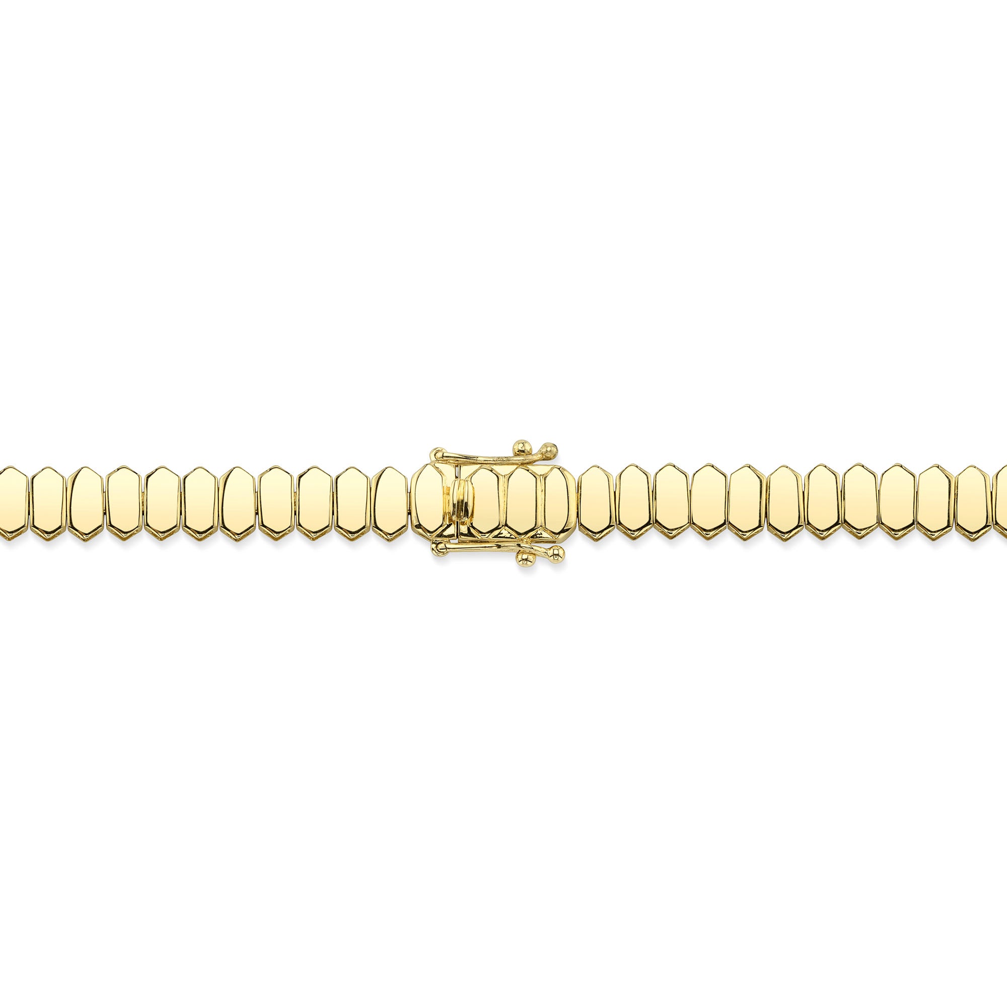 3.01CT 14K Y/G DIAMOND BAGUETTE BEZEL TENNIS NECKLACE