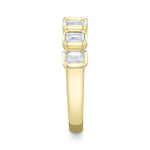 1.05CT 14K Y/G DIAMOND EMERALD BEZEL BAND