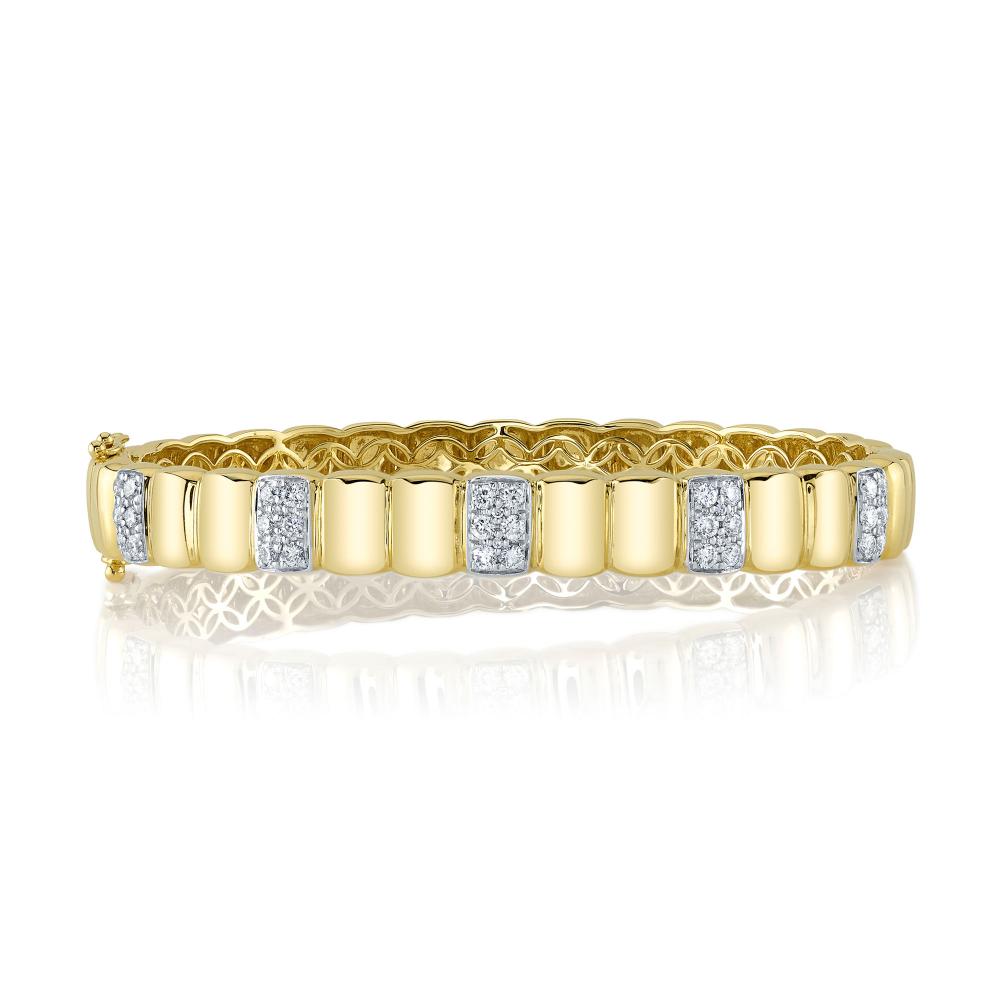 0.79CT 14K Y/G DIAMOND BANGLE