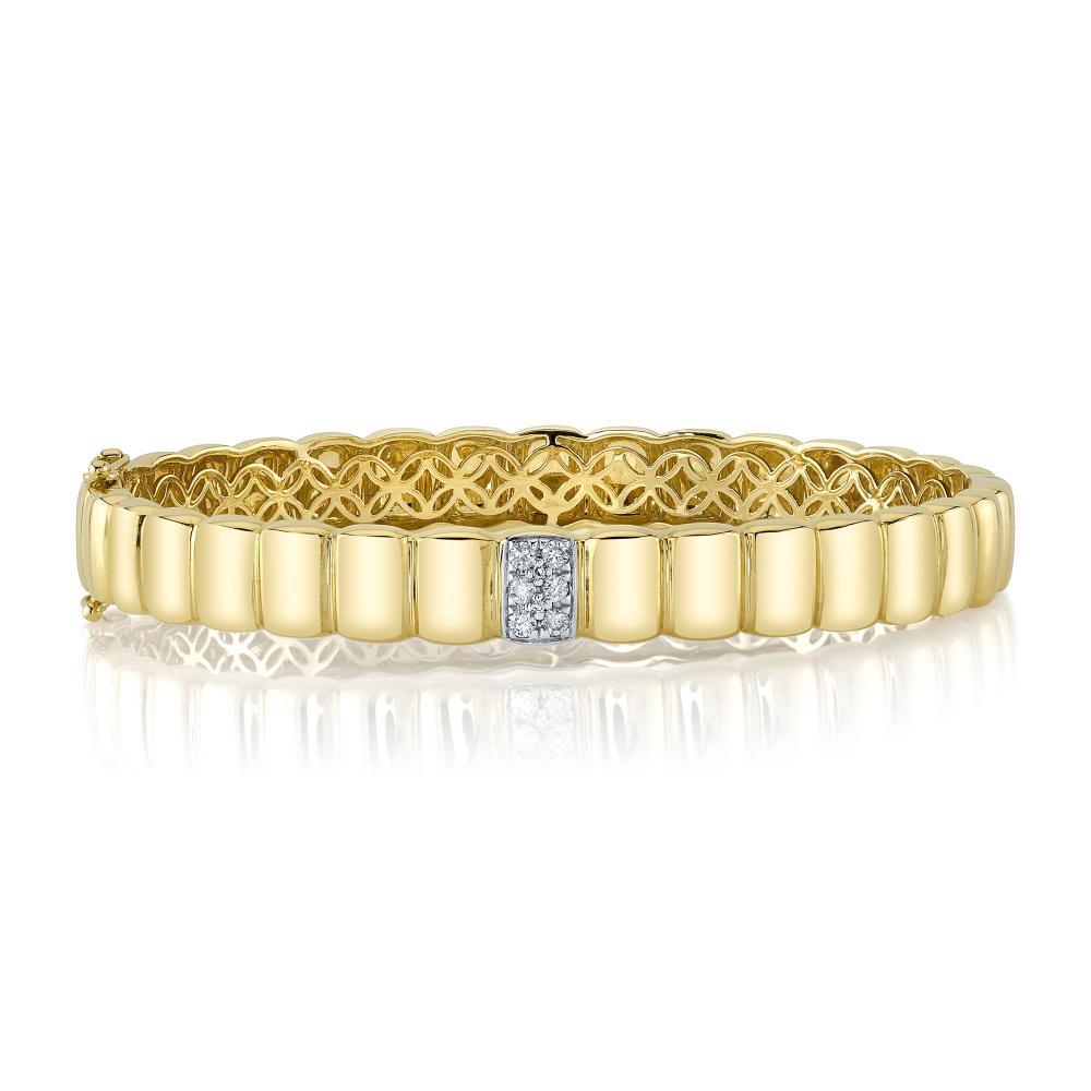 0.15CT 14K Y/G DIAMOND BANGLE