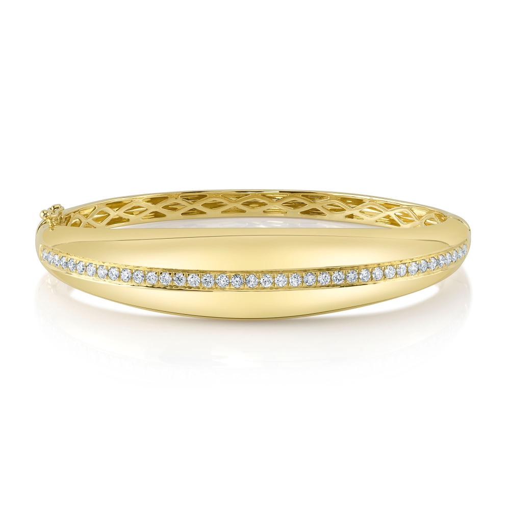 0.92CT 14K Y/G DIAMOND BANGLE