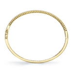1.07CT 14K Y/G DIAMOND RIBBED BANGLE