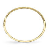 1.07CT 14K Y/G DIAMOND RIBBED BANGLE