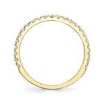 0.42CT 14K Y/G DIAMOND RIBBED BAND