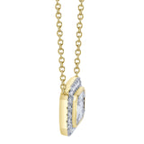 0.41CT 14K Y/G DIAMOND BAGUETTE NECKLACE