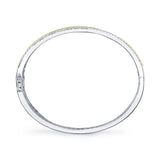 1.06CT 14K2T W/Y DIAMOND RIBBED BANGLE