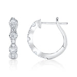 1.00CT 14K W/G DIAMOND HOOP EARRING