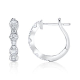1.00CT 14K W/G DIAMOND HOOP EARRING