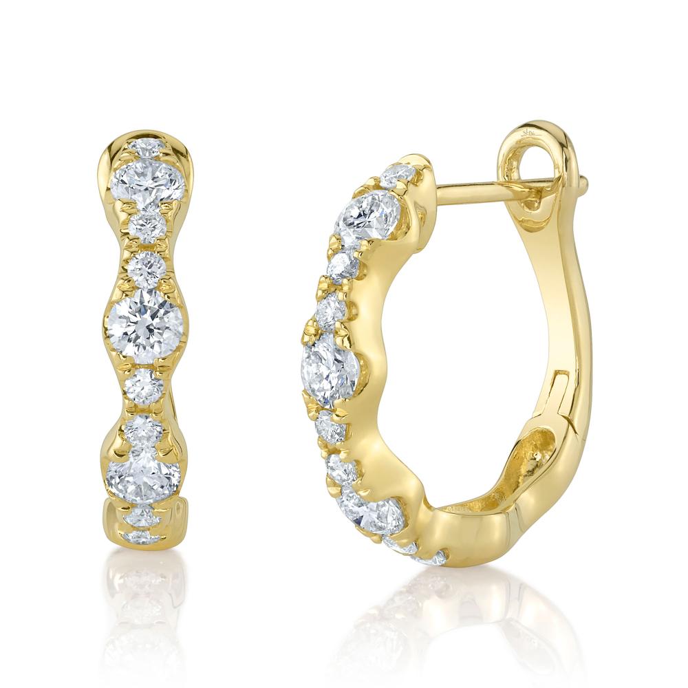 1.00CT 14K Y/G DIAMOND HOOP EARRING
