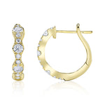 1.00CT 14K Y/G DIAMOND HOOP EARRING