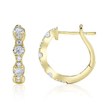 1.00CT 14K Y/G DIAMOND HOOP EARRING