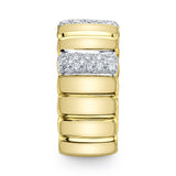 0.37CT 14K Y/G DIAMOND RIBBED RING