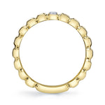 0.07CT 14K Y/G DIAMOND RIBBED RING