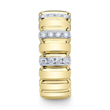 0.32CT 14K Y/G DIAMOND RIBBED RING