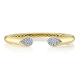 0.88CT 14K2T Y/W DIAMOND PAVE BANGLE
