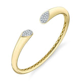 0.54CT 14K2T Y/W DIAMOND PAVE BANGLE
