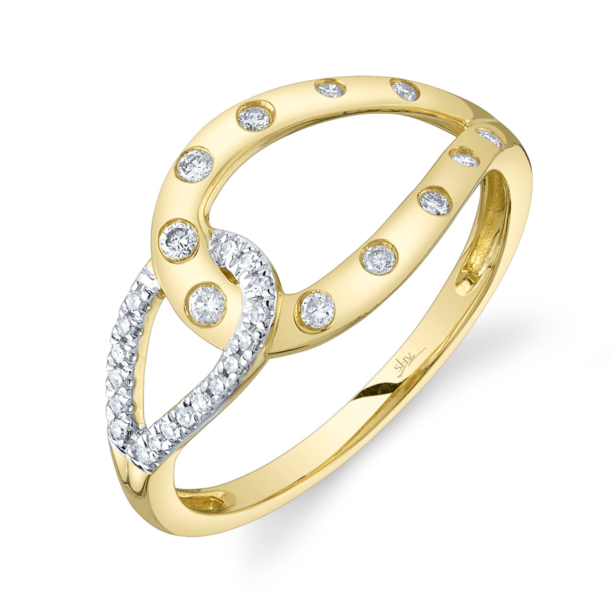 0.15CT 14K Y/G DIAMOND LADYS RING