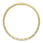 1.77CT 14K Y/G DIAMOND RIBBED NECKLACE