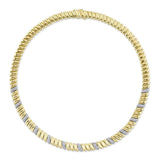 1.77CT 14K Y/G DIAMOND RIBBED NECKLACE
