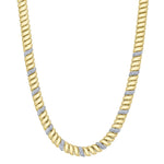 1.77CT 14K Y/G DIAMOND RIBBED NECKLACE