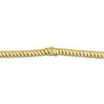 1.77CT 14K Y/G DIAMOND RIBBED NECKLACE