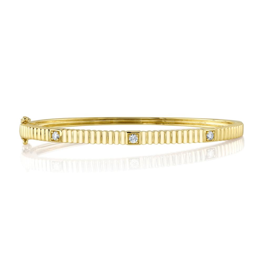 0.16CT 14K Y/G DIAMOND BANGLE