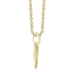 0.01CT 14K Y/G DIAMOND RIBBED HEART NECKLACE