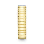 0.08CT 14K Y/G DIAMOND RIBBED BAND