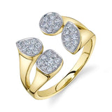 0.36CT 14K Y/G DIAMOND PAVE LADYS RING