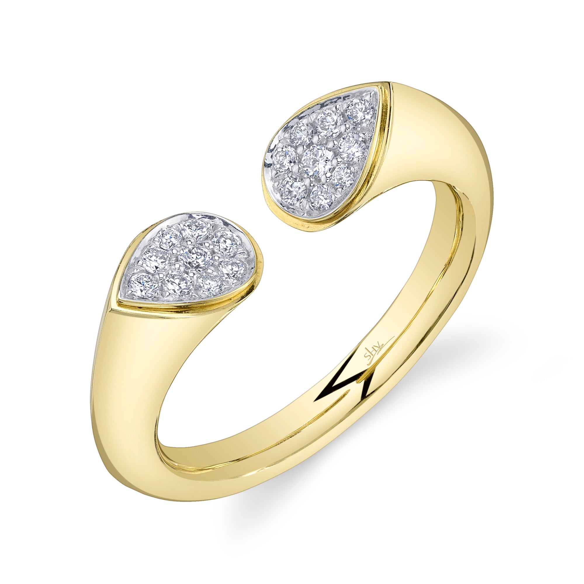 0.19CT 14K2T Y/W DIAMOND PAVE RING