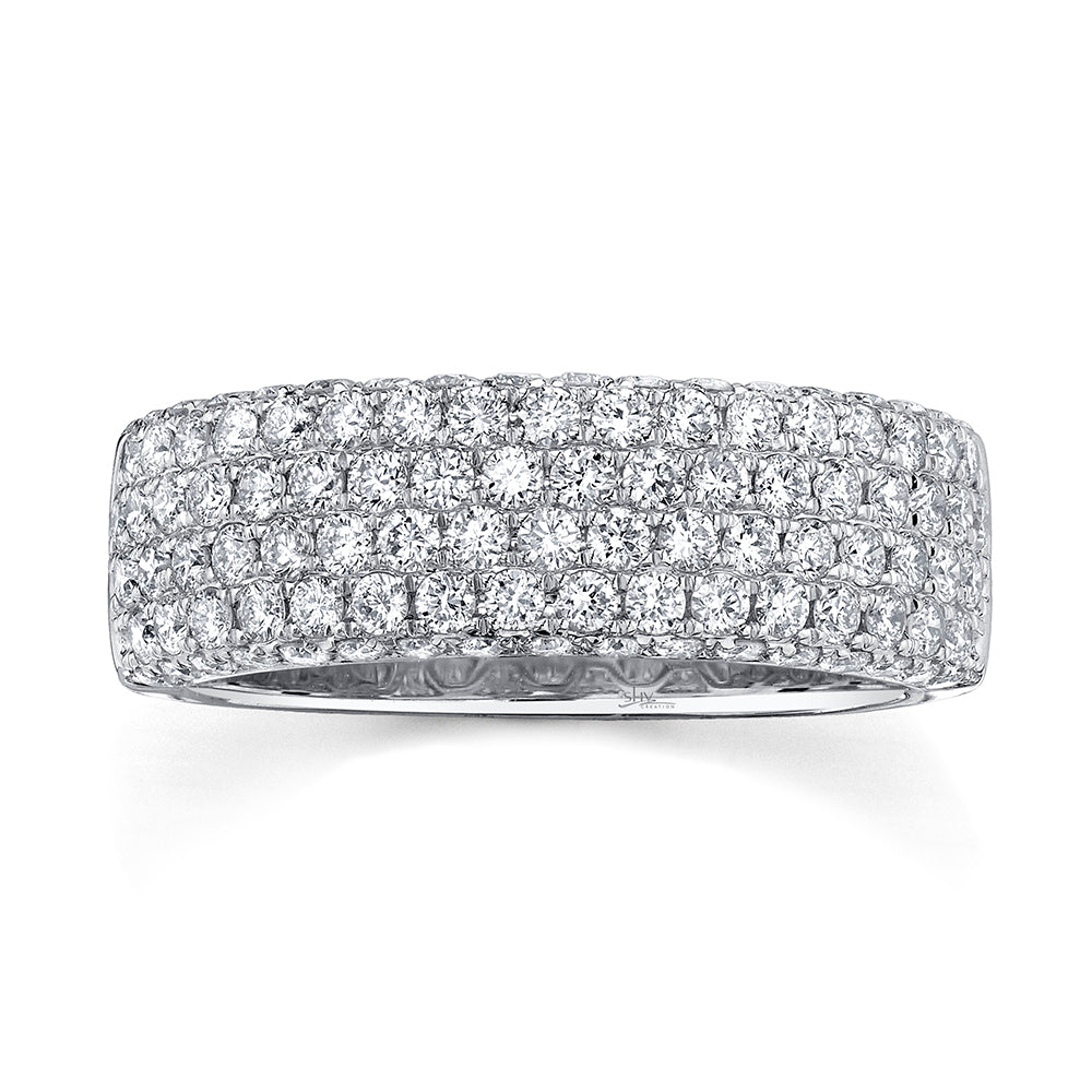 1.32CT 14K W/G DIAMOND LADYS PAVE BAND