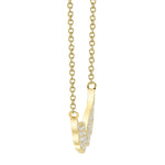 0.18CT 14K Y/G DIAMOND ANGEL WINGS NECKLACE