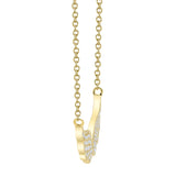 0.18CT 14K Y/G DIAMOND ANGEL WINGS NECKLACE