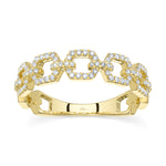 0.22CT 14K Y/G DIAMOND LINK RING