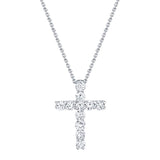 0.32CT 14K W/G DIAMOND CROSS NECKLACE