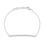0.17CT 14K W/G DIAMOND BAR BRACELET