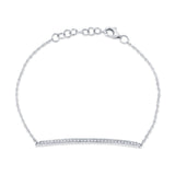 0.17CT 14K W/G DIAMOND BAR BRACELET