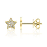 0.07CT 14K Y/G DIAMOND STAR STUD EARRING
