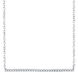 0.08CT 14K W/G DIAMOND BAR NECKLACE