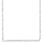 0.08CT 14K W/G DIAMOND BAR NECKLACE