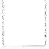 0.08CT 14K W/G DIAMOND BAR NECKLACE