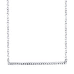 0.08CT 14K W/G DIAMOND BAR NECKLACE