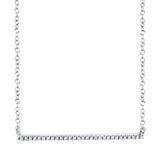 0.08CT 14K W/G DIAMOND BAR NECKLACE