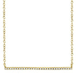 0.08CT 14K Y/G DIAMOND BAR NECKLACE