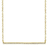 0.08CT 14K Y/G DIAMOND BAR NECKLACE