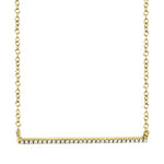 0.08CT 14K Y/G DIAMOND BAR NECKLACE