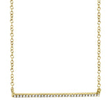 0.08CT 14K Y/G DIAMOND BAR NECKLACE